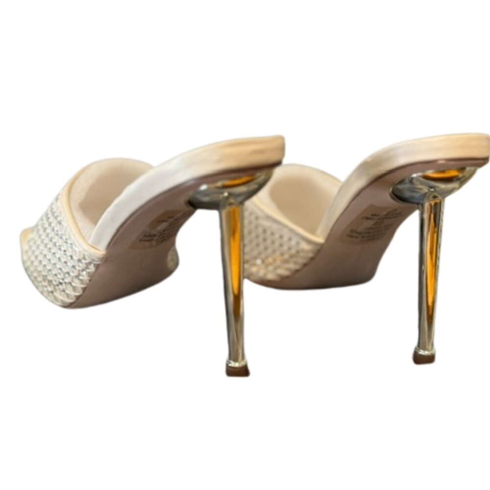 Chase C + Chloe Cream Mesh Kitten Heel - image 2